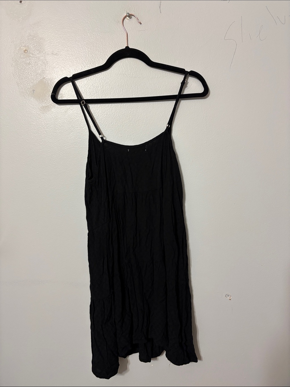 Natural Life Black Rayon Spaghetti Strap Swing Dress Size M - Picture 5 of 5